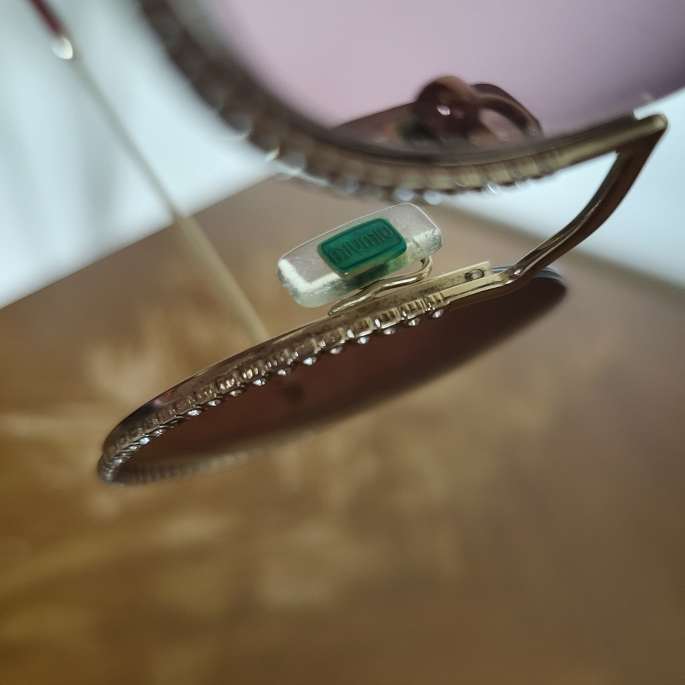Miu Miu Rhinestone Round Circle Societe Sunglasses - Picture 8 of 12